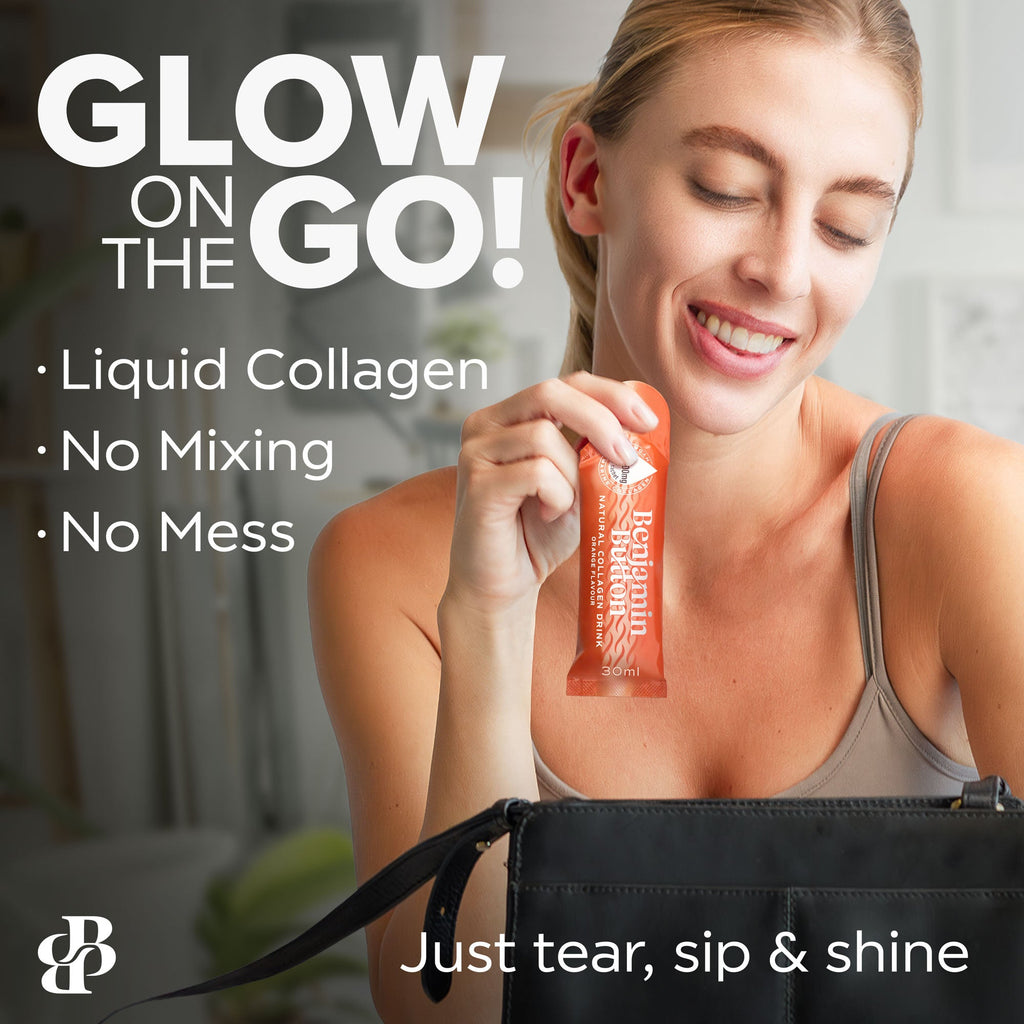 Benjamin Button 12,000mg Marine Collagen Drink - Orange Liquid Sachets