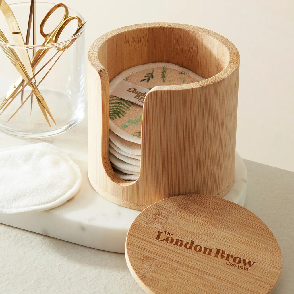 Bamboo Cotton Pad Storage Box