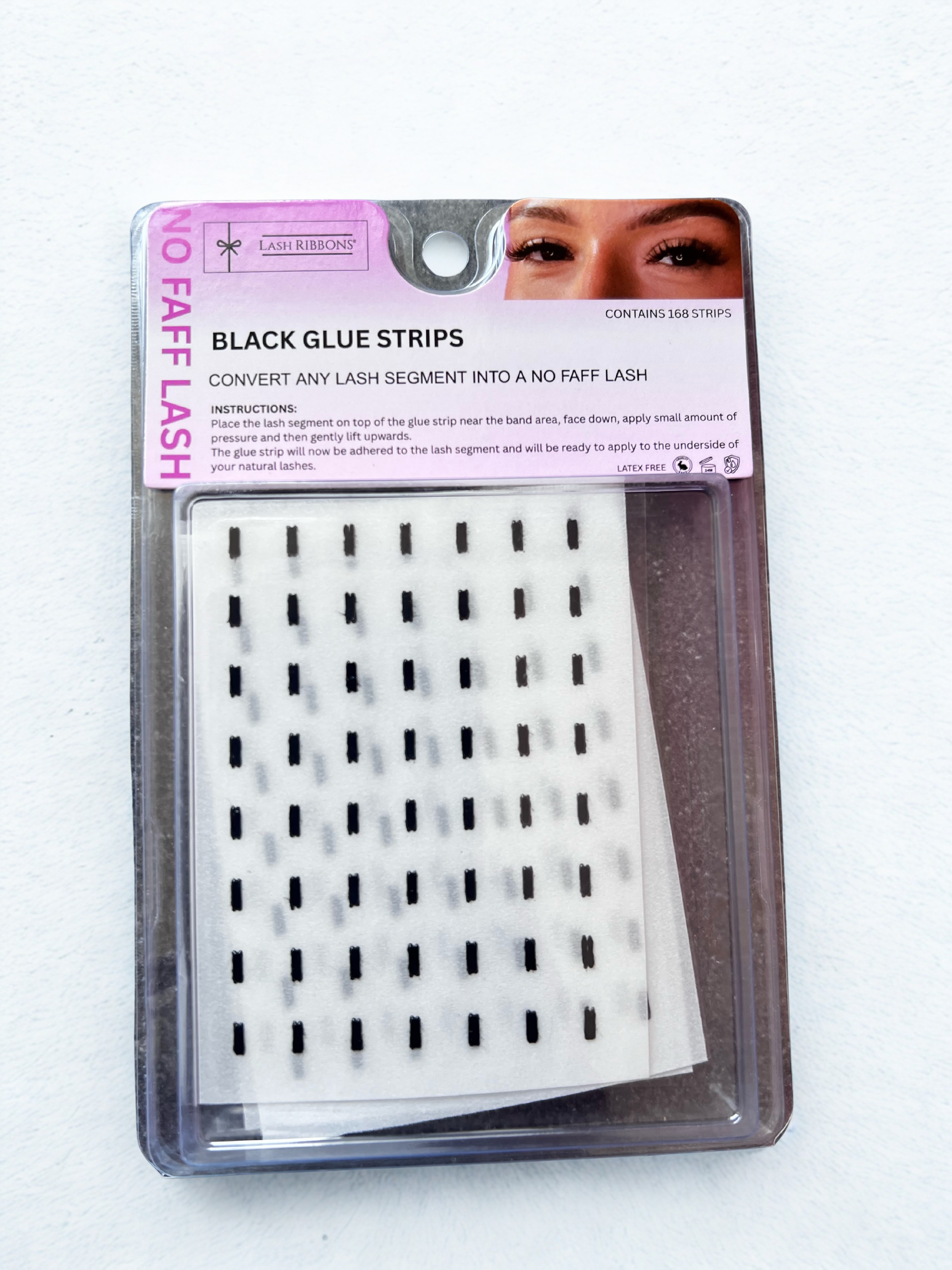 Black Glue Strips - No Faff Lash - DIY Lash Bond