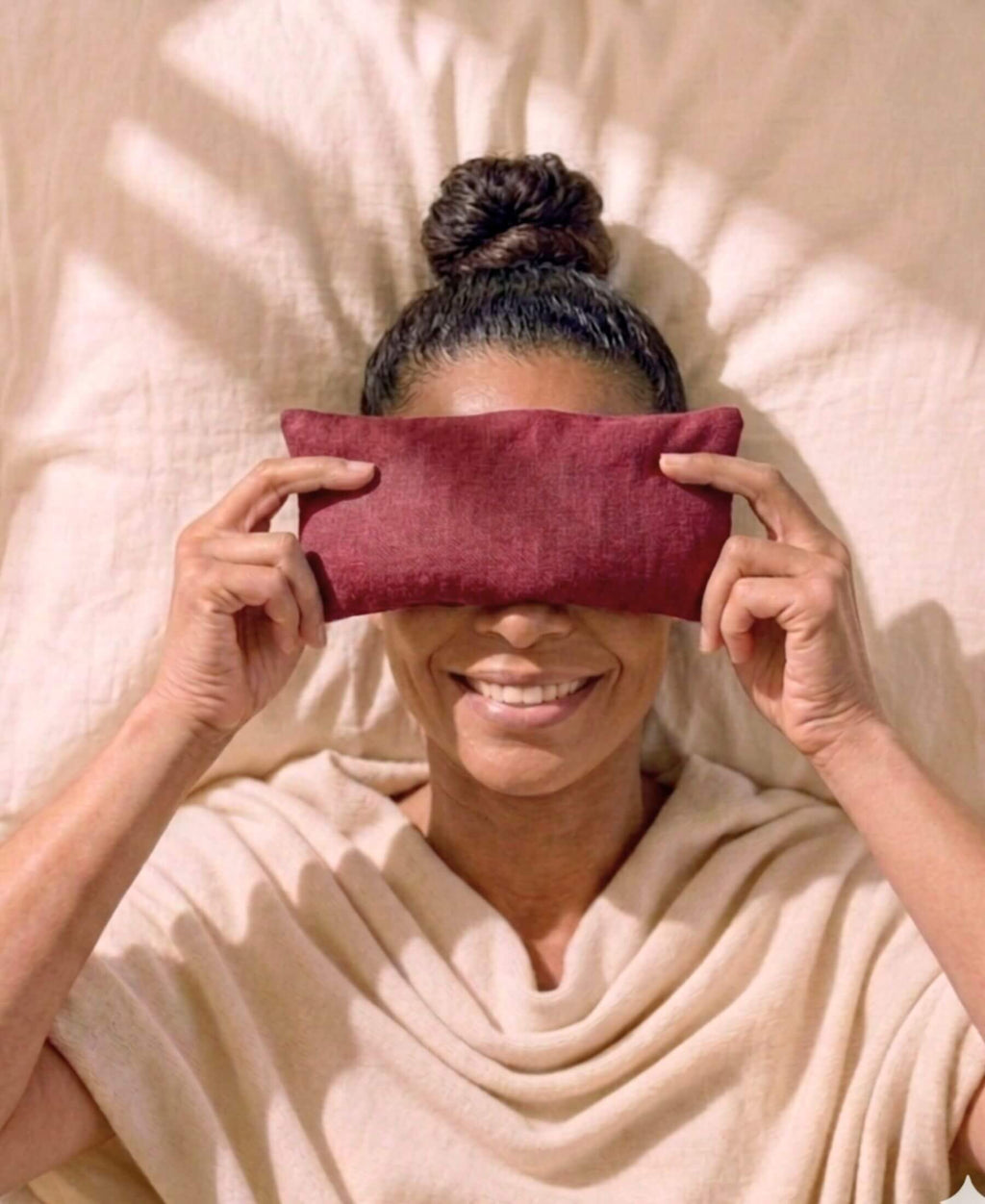Plain Linen and Norfolk Lavender Eye Pillow