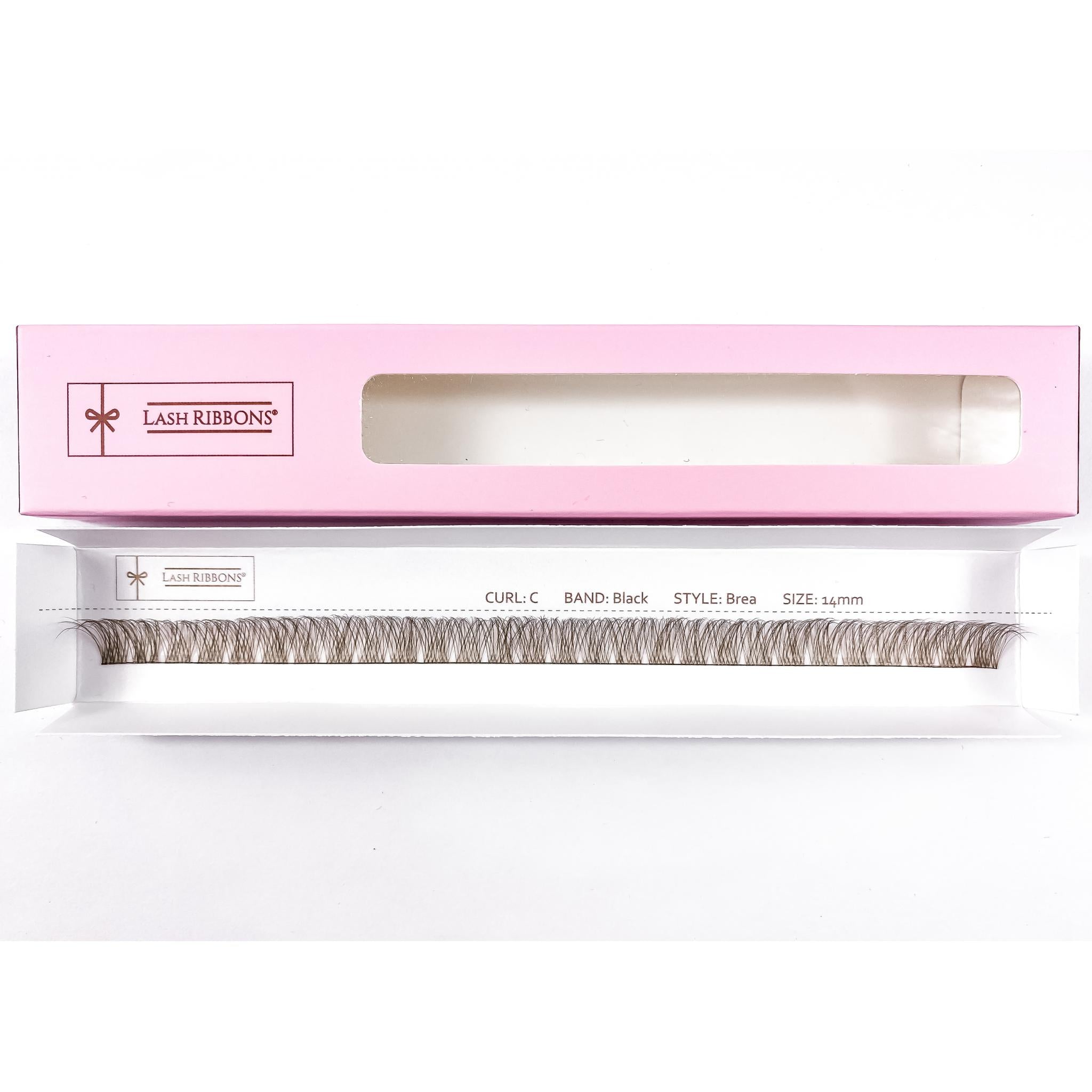 'C' Curl Brown Lash Ribbons® Starter Kit (With Clear Lash Bond)