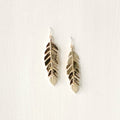 Evangelina Gold Feather Earrings