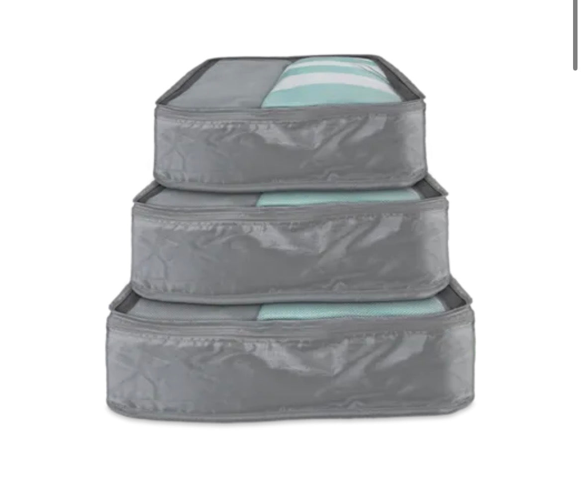 Travel luggage packing cubes 3 pack