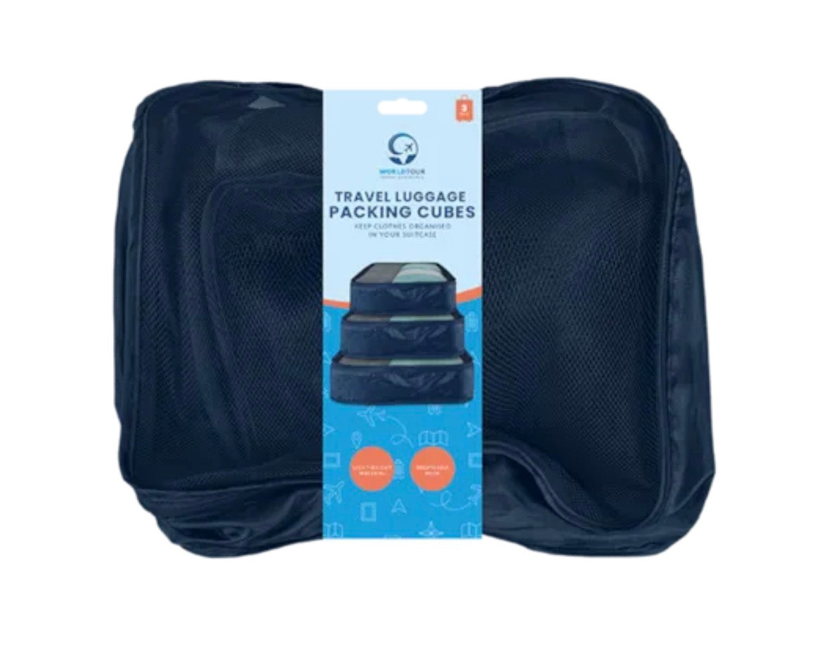 Travel luggage packing cubes 3 pack