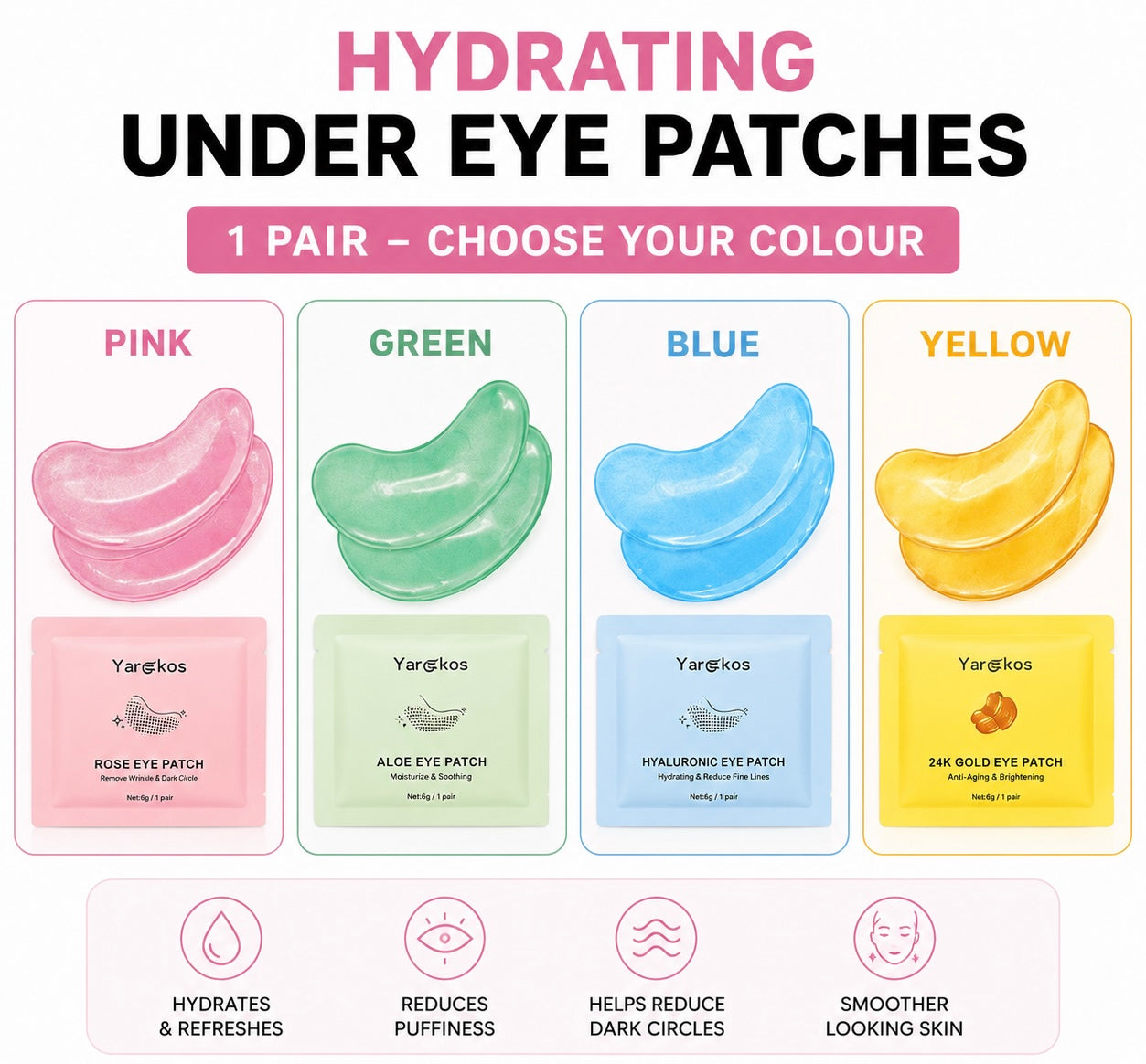 Hydrating under eye patches 1 pair