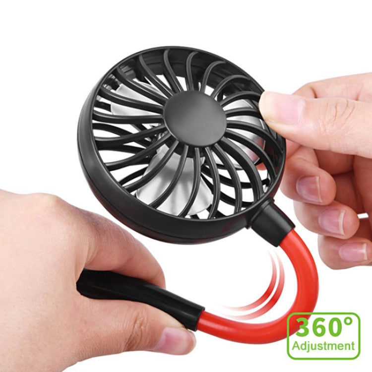 Creative Mini Hanging Neck Type Fan Outdoor LED Fan, F008, F008 (Blue), F008 (White), F008 (Black)