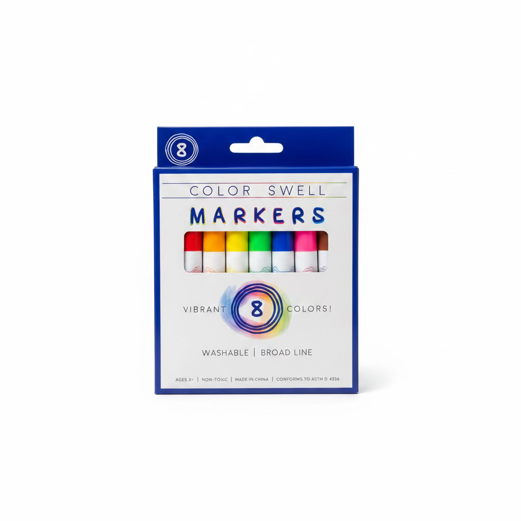 Color swell washable markers 8 pack