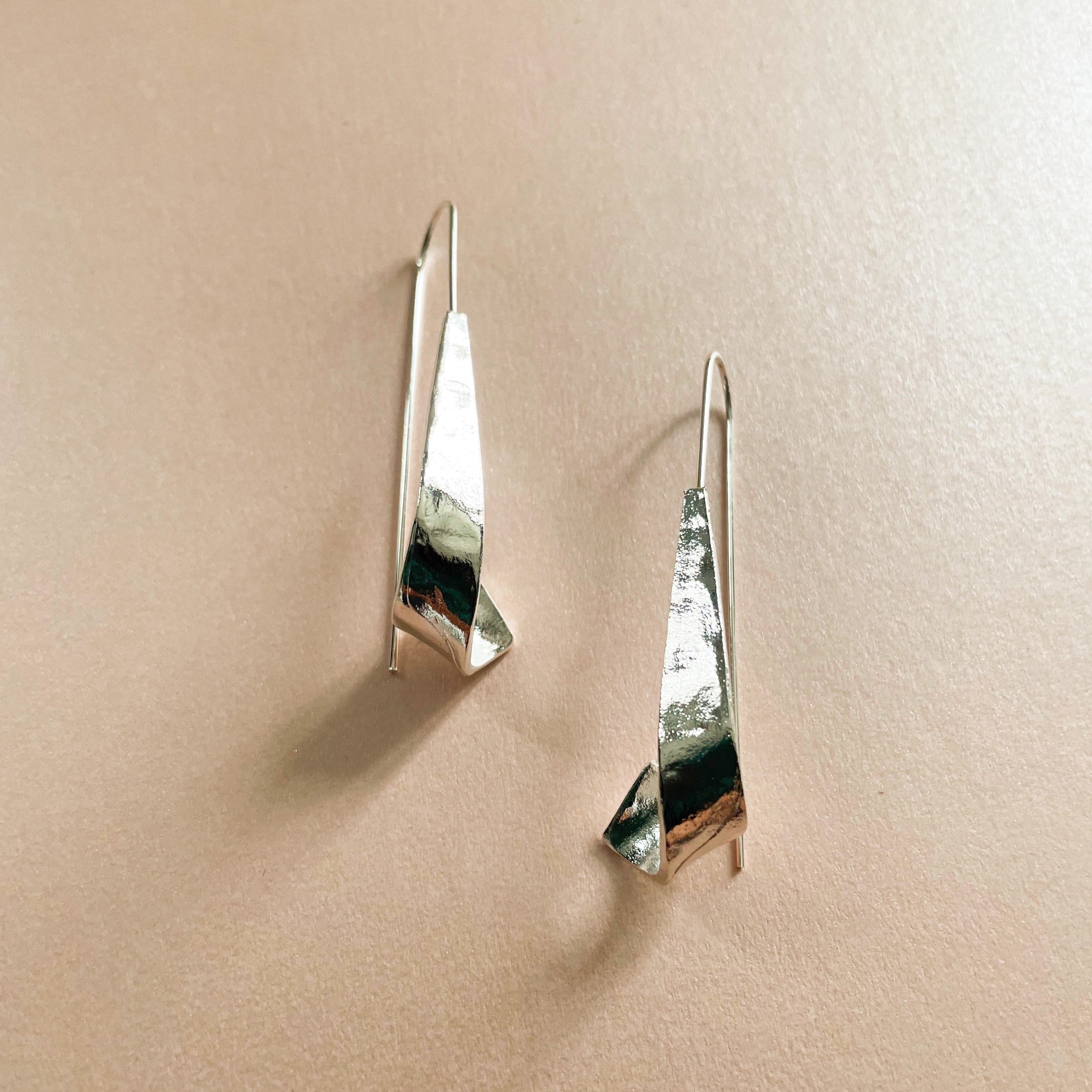 Kimora Silver Tone Spiral Curl Earrings