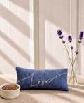 Love Embroidered Linen and Lavender Eye Pillow