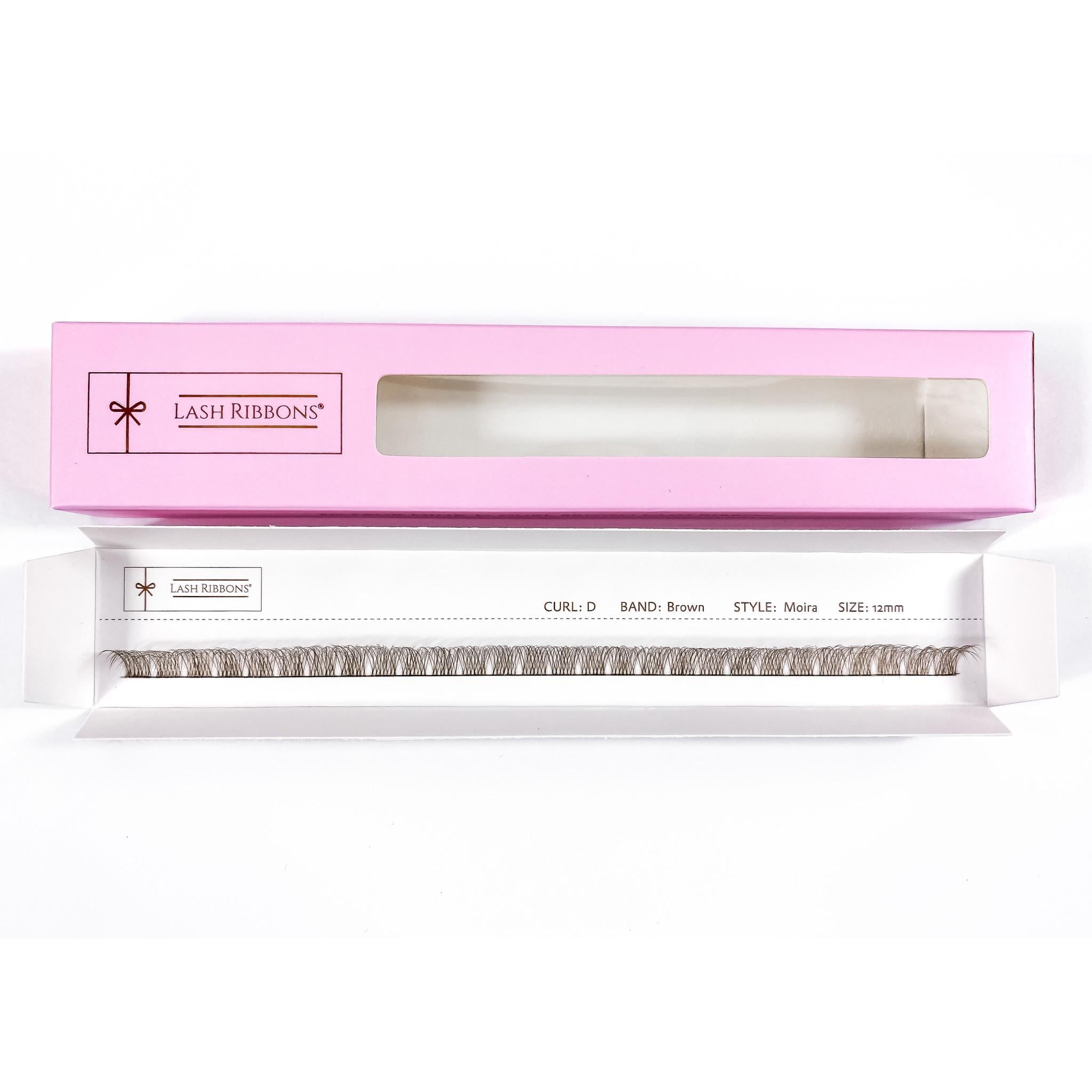 3D 'D' Curl Brown Lash Ribbons® Starter Kit (With Clear Lash Bond)