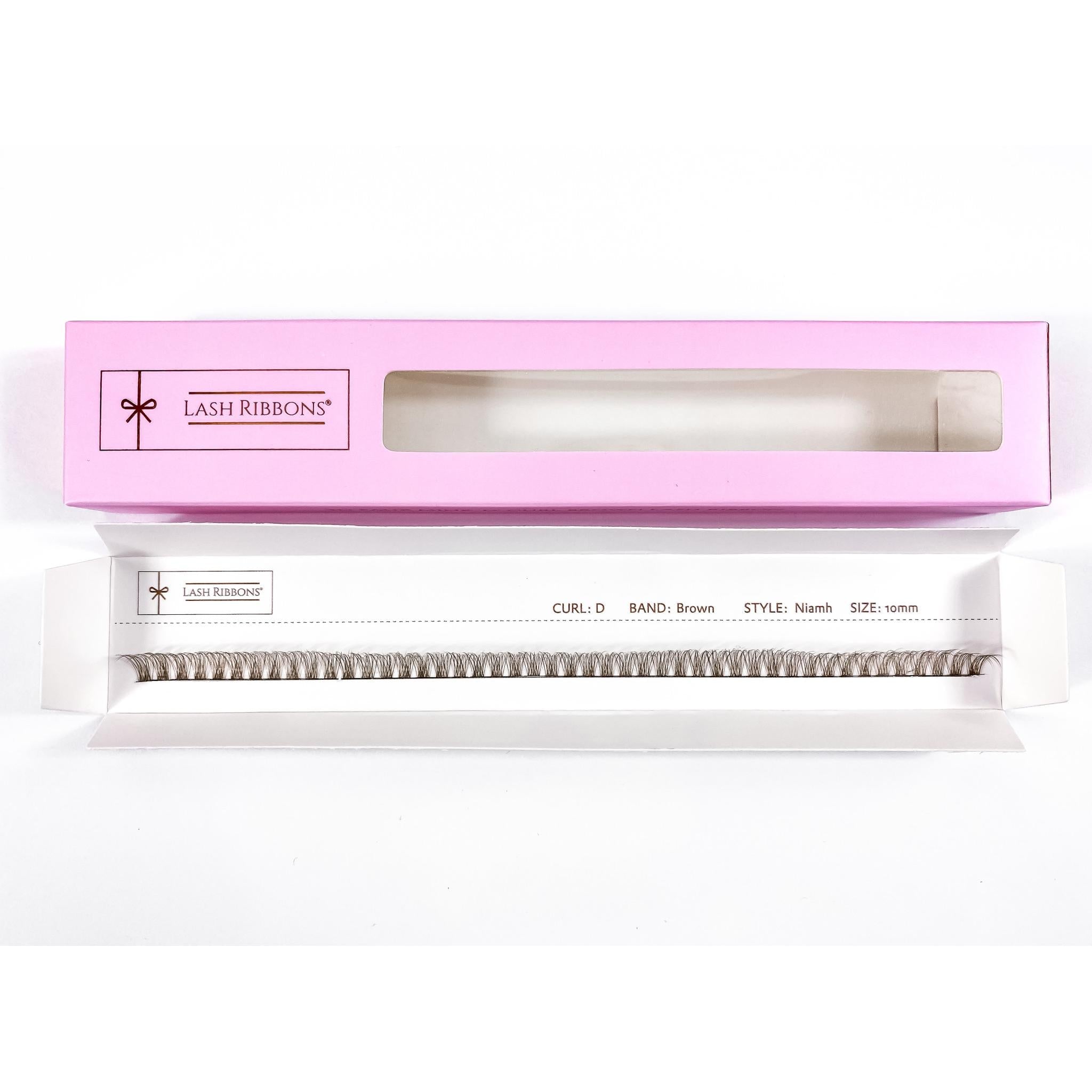 3D 'D' Curl Brown Lash Ribbons® Starter Kit (With Clear Lash Bond)