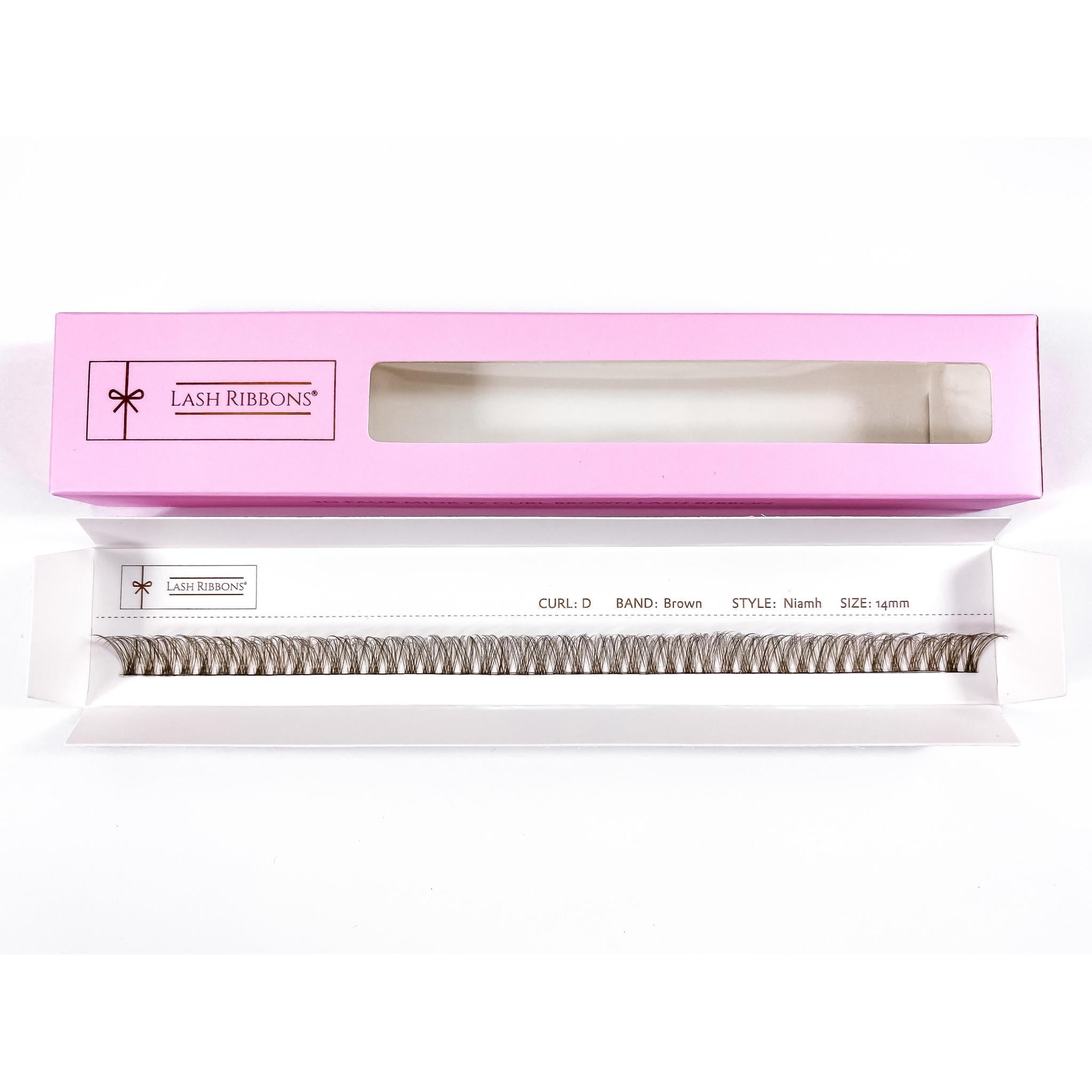3D 'D' Curl Brown Lash Ribbons® Starter Kit (With Clear Lash Bond)