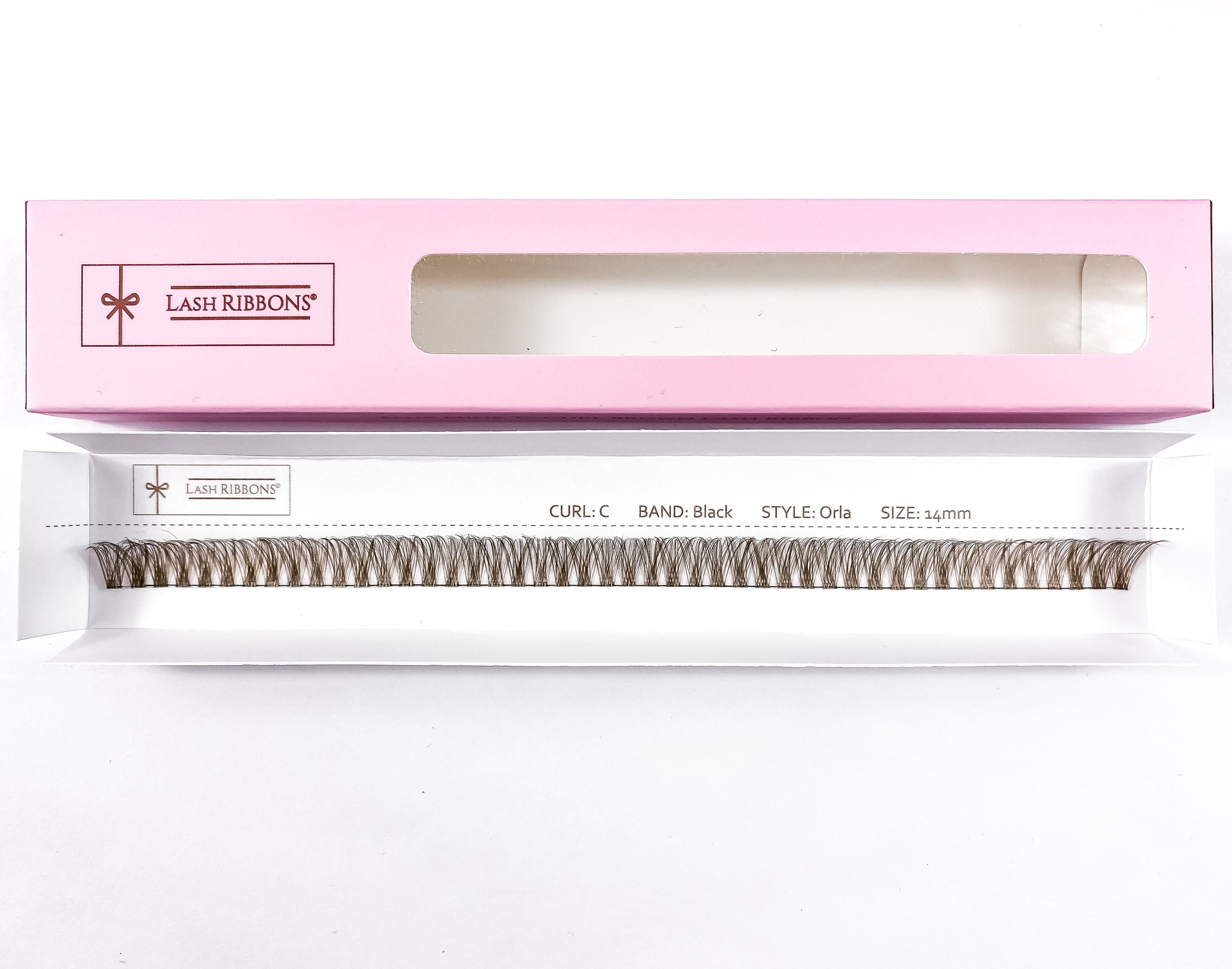 'C' Curl Brown Lash Ribbons® Starter Kit (With Clear Lash Bond)