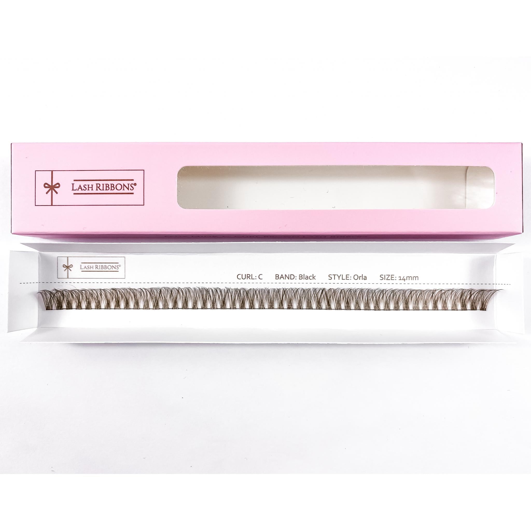 'C' Curl Brown Lash Ribbons® Starter Kit (With Clear Lash Bond)
