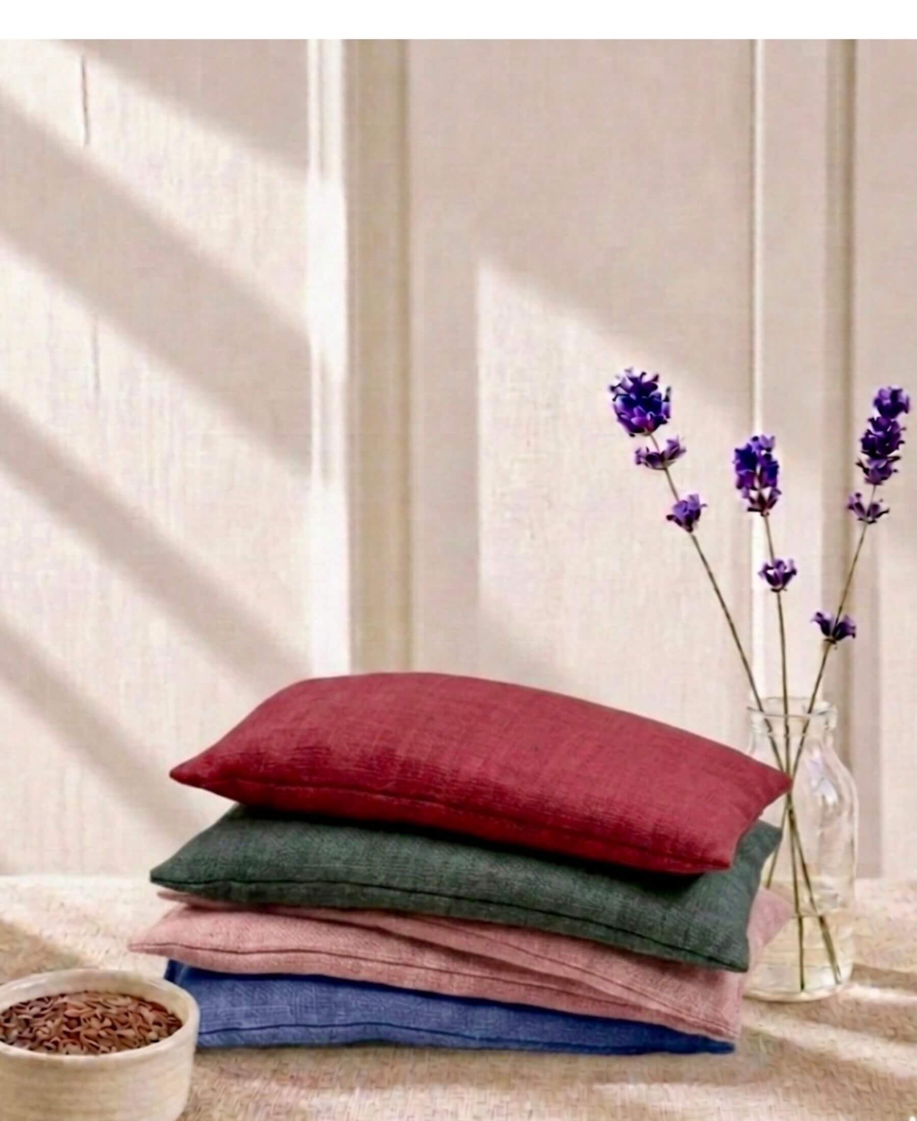 Plain Linen and Norfolk Lavender Eye Pillow
