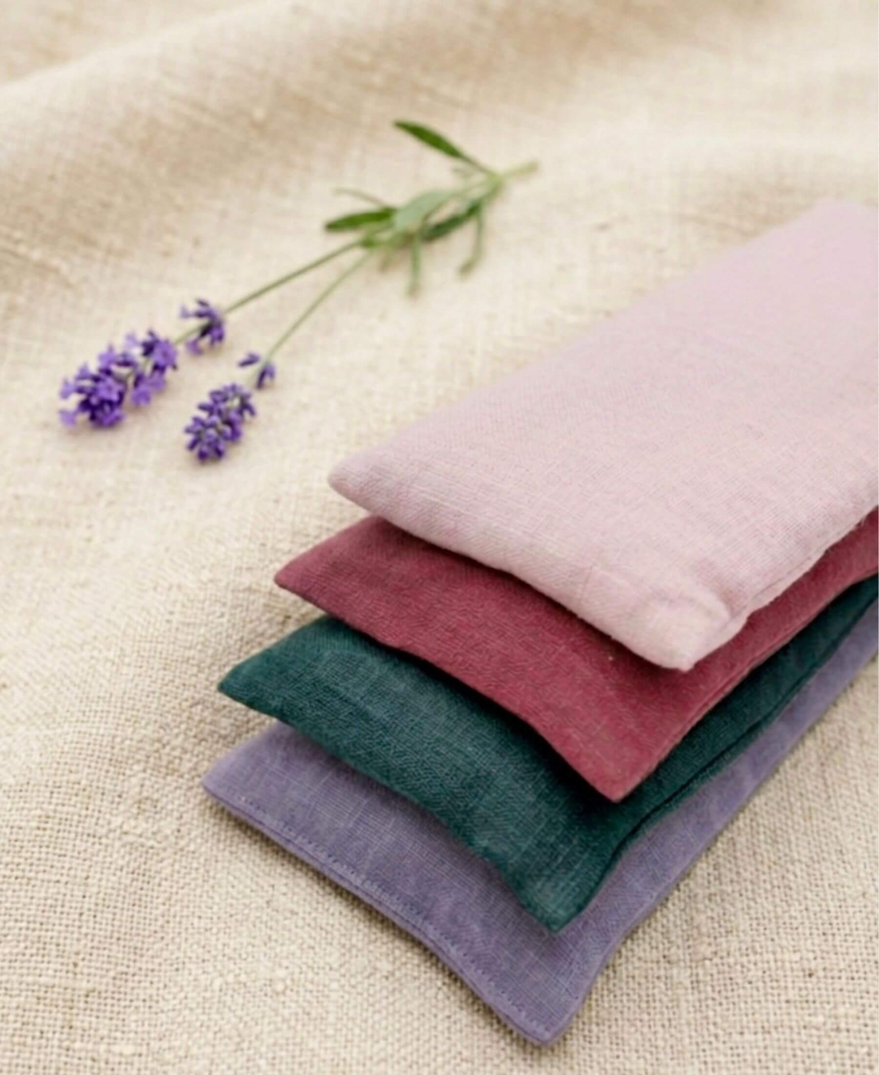 Plain Linen and Norfolk Lavender Eye Pillow