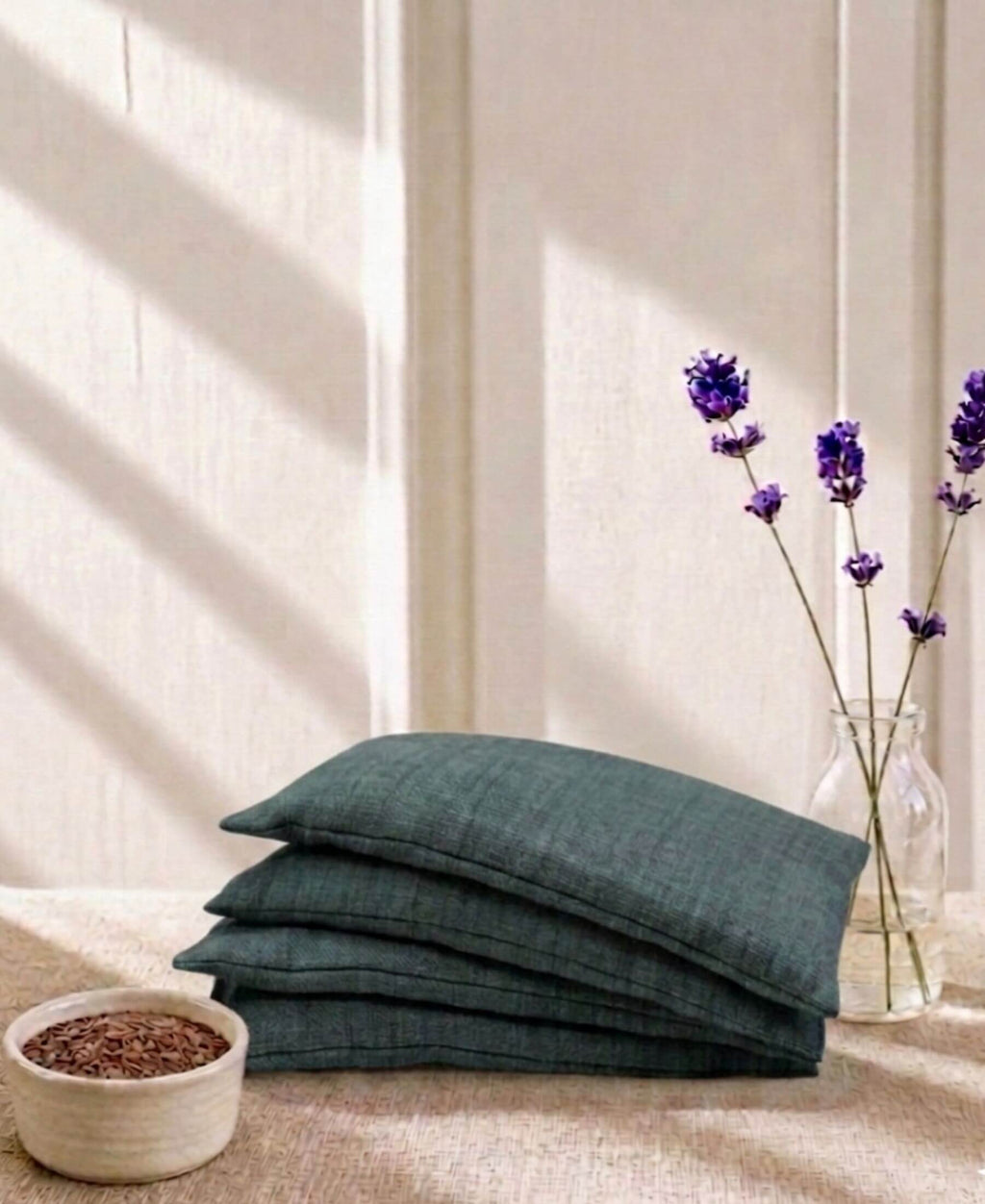Plain Linen and Norfolk Lavender Eye Pillow