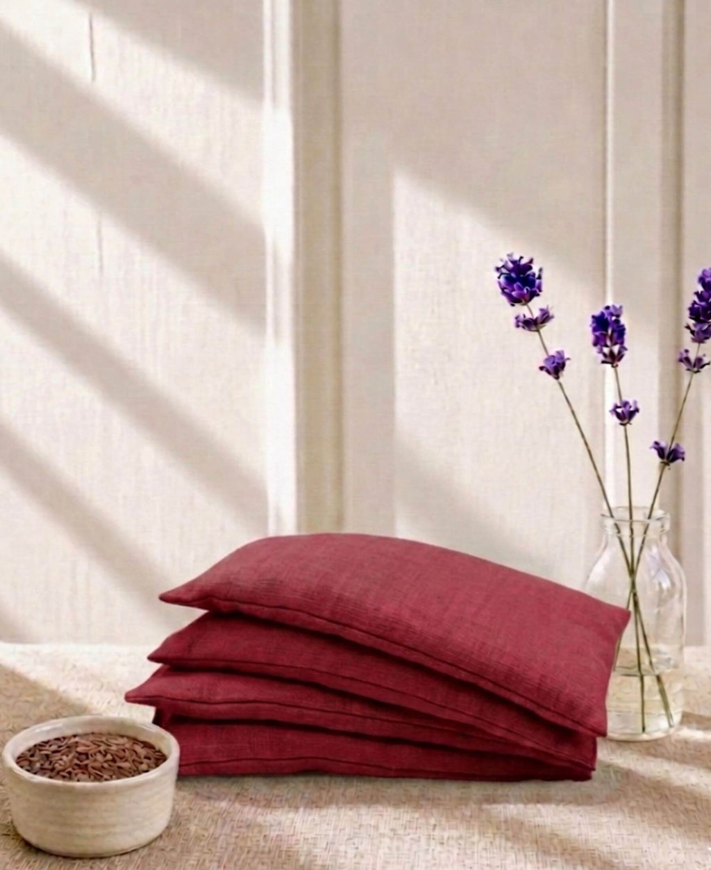 Plain Linen and Norfolk Lavender Eye Pillow
