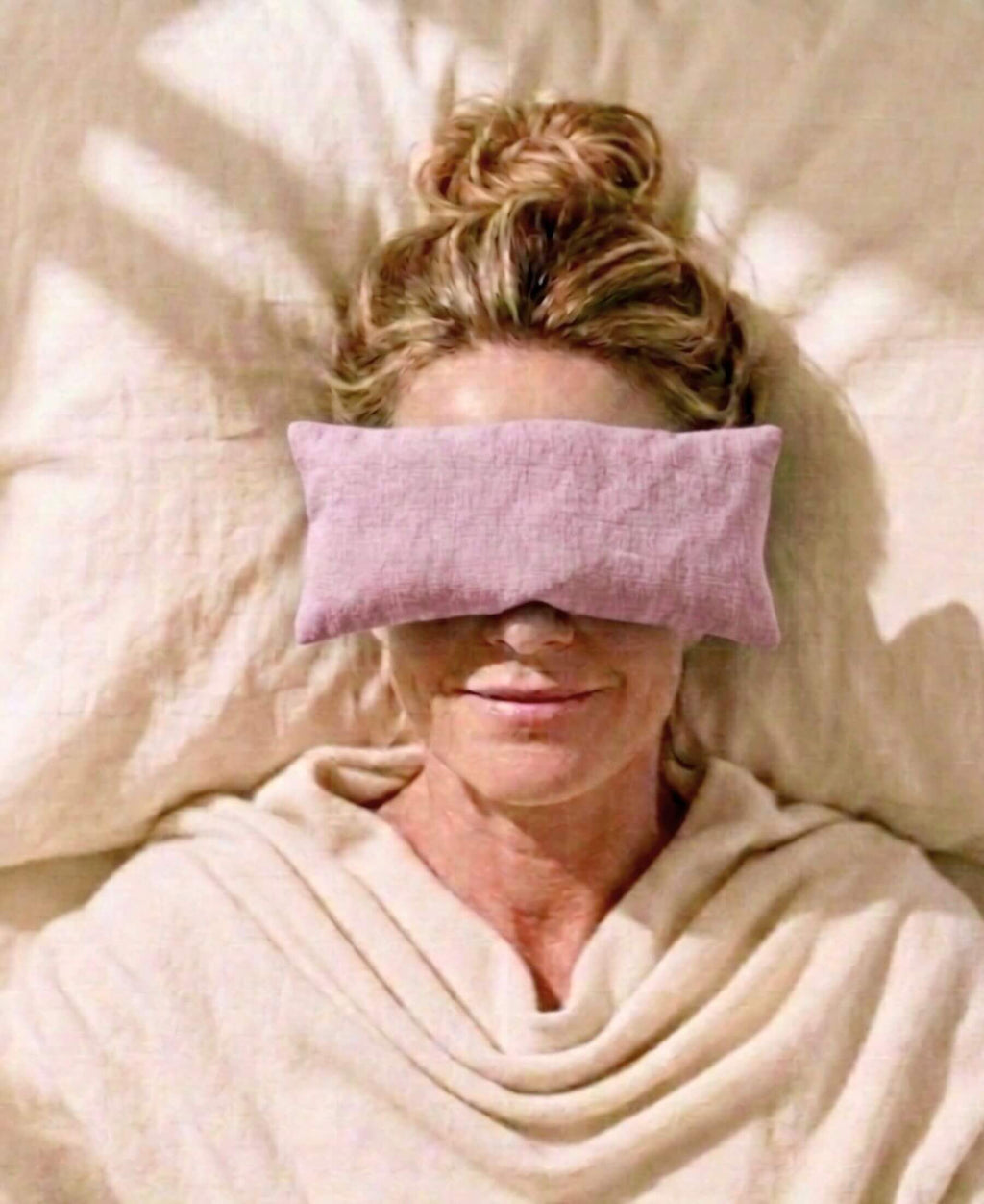 Plain Linen and Norfolk Lavender Eye Pillow