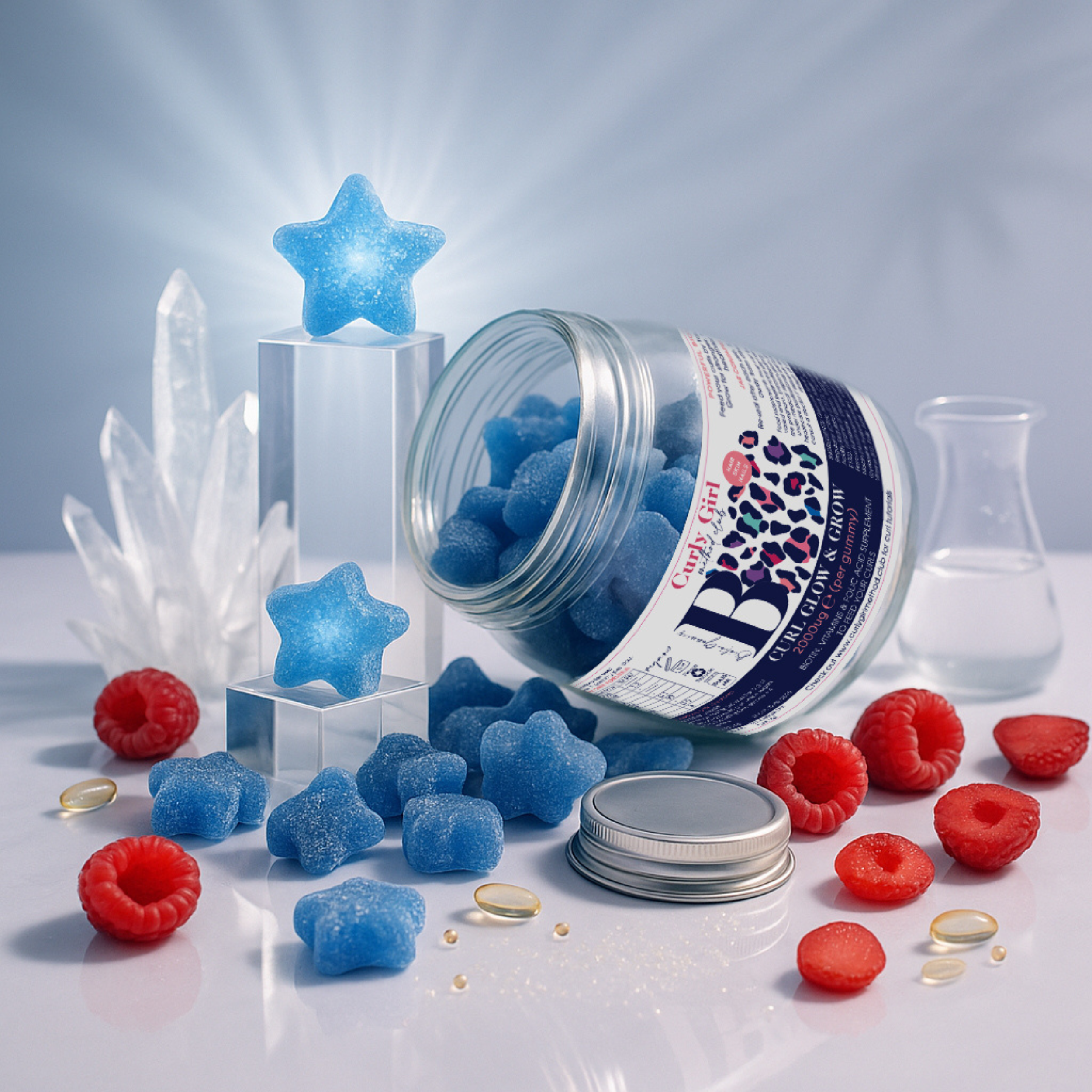 Grow + Glow Hair Vitamins - Biotin+ Gummies
