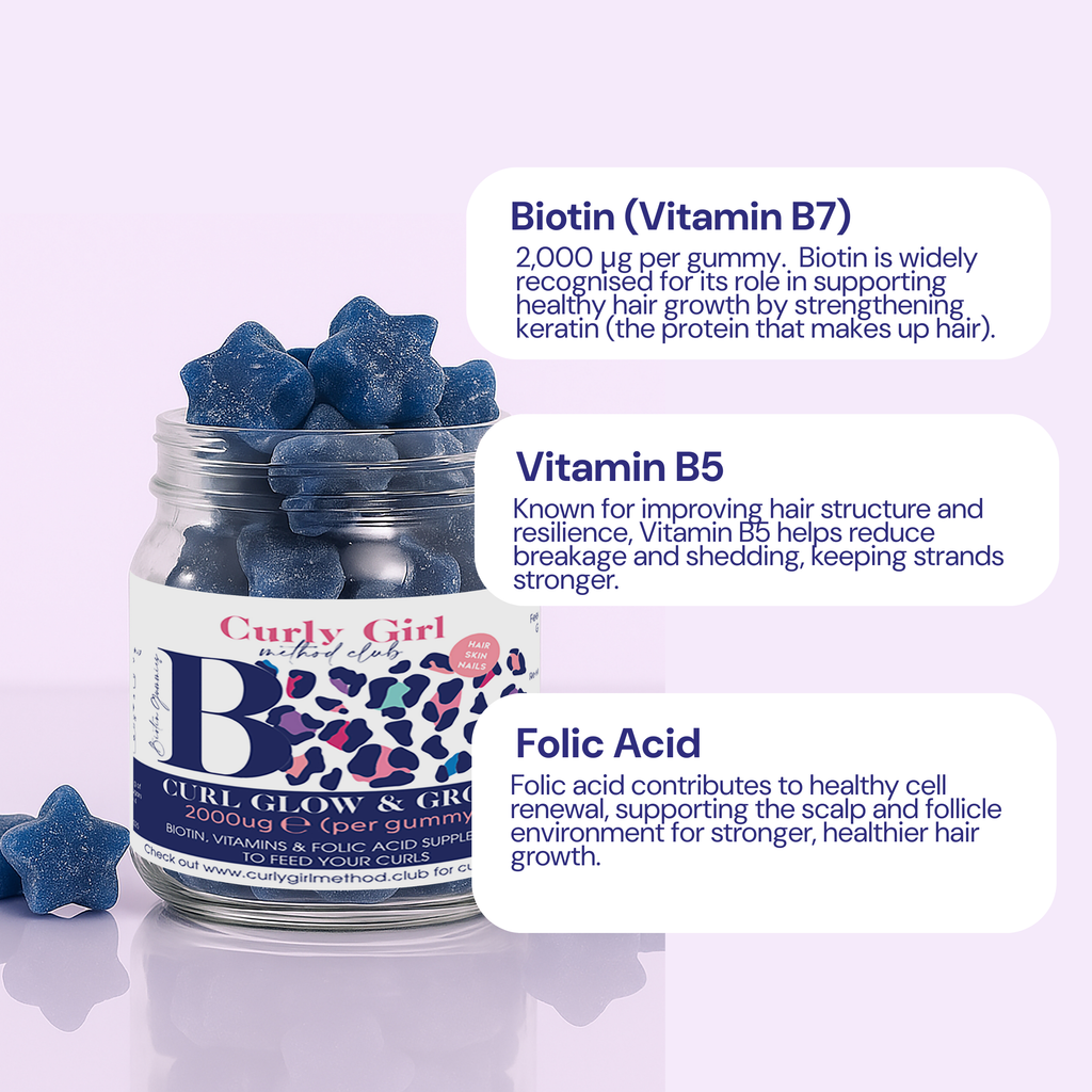 Grow + Glow Hair Vitamins - Biotin+ Gummies