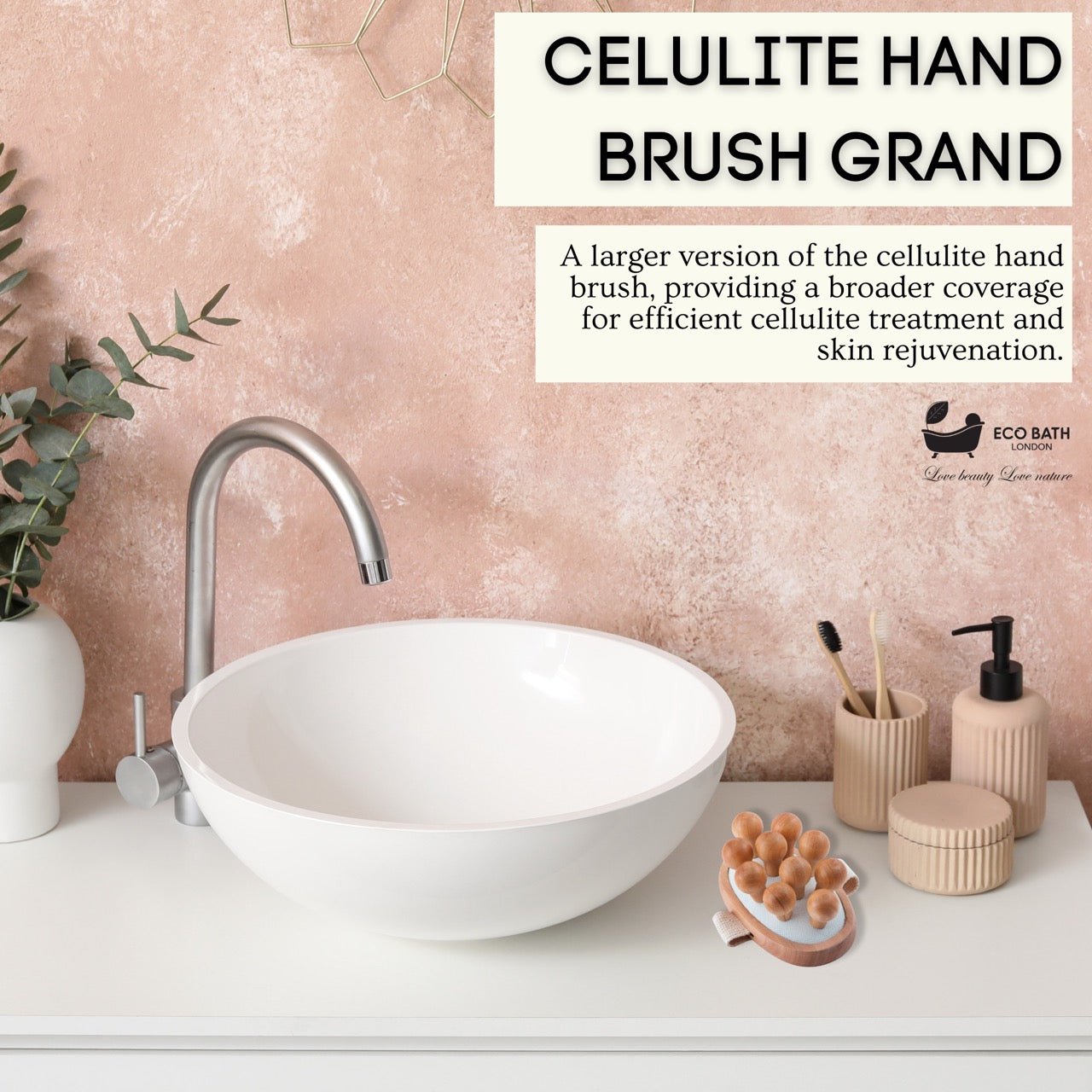 Eco Bath London Cellulite Hand Brush Grand - Cellulite Treatment Brush
