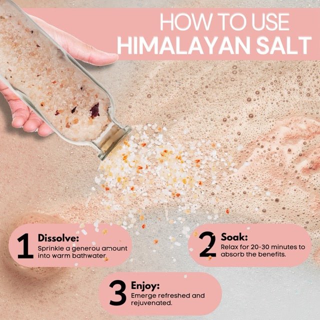 Eco Bath London Rose Himalayan Bath Salt 300g - Luxurious Rose Bath Salt Infused with Rose Petals