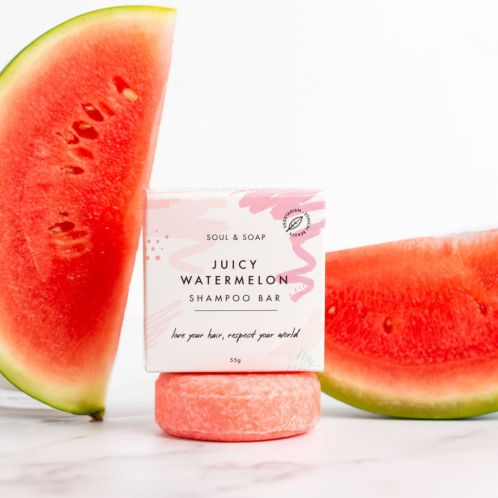 Juicy Watermelon Solid Shampoo Bar For All Hair Types